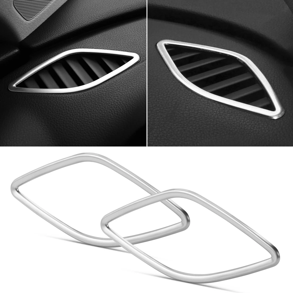 

Stainless Steel Car Interior Dashboard Side Air Conditioning Outlet Vents Decorative Cover Trim Strip For Audi A3 8V 2013-16