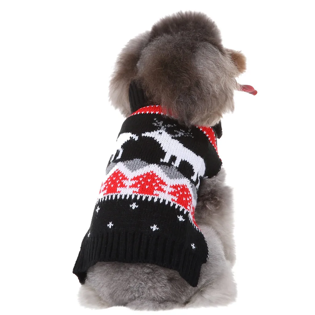 Домашнее животное кошка собака Повседневный Рождественский жилет свитер зимняя теплая одежда платье Одежда Пальто Щенок маленькая большая собака вязаный свитер