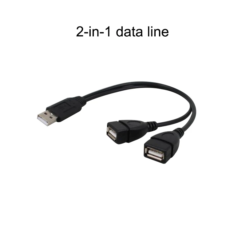 Кабель-концентратор USB 2,0 Мужской Двойной USB женский 2 в 1 прочная зарядка для мобильного телефона PUO88