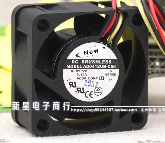 Для ADDA AD0412UB-C56 G AC/DC 12V 0.14A 40x40x20 мм Сервер вентилятор охлаждения | Электроника