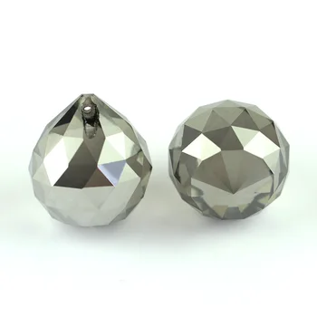 

2pcs/lot Smoked Gray 20mm Crystal Lighting Ball , Glass Chandelier Faceted Prism Ball X-Mas Hanging Balls