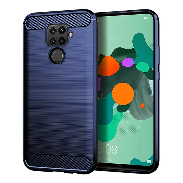 

Carbon Fiber Case For Huawei Mate 30 Lite Case Silicone Cover For Huawei Mate 30 Pro Phone Cases Mate30 Soft TPU Bumper Fundas
