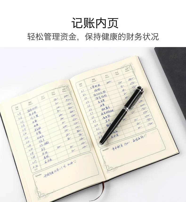 Account Book Financing Running Account Portable Notebook Diary Notebook Accounting Financial Breakdown Racking Hand Account Book