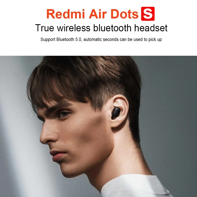 Original Xiaomi Redmi Airdots S TWS Wireless Bluetooth 5.0 Earphone AI Gaming Sports Mic Handsfree Earbuds Voice Control Headset