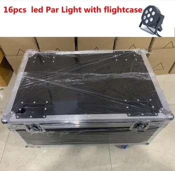 

12pcs led Par Light with flightcase 7x18W LED Flat SlimPar RGBWA UV Light 6in1 LED DJ Wash Light Stage dmx light Stage lighting led Strobe 6/10 channes