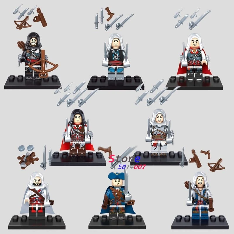 

1Set Movie Series 1 Game Kenway Firenze Pirates of the Caribbean Dragon Ball Z Action building blocks toys for children