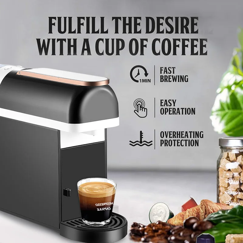 

Capsule coffee machine 19bar pump pressure extraction semi-automatic office small Italian coffee machine
