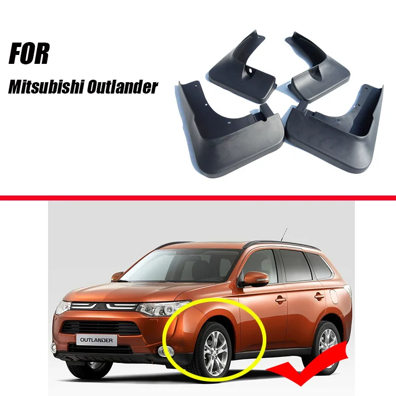 Брызговики для Mitsubishi Outlander 2013- крыло брызговиков Outlander брызговик защитные крылья автомобильные аксессуары Передние Задние - Цвет: Outlander