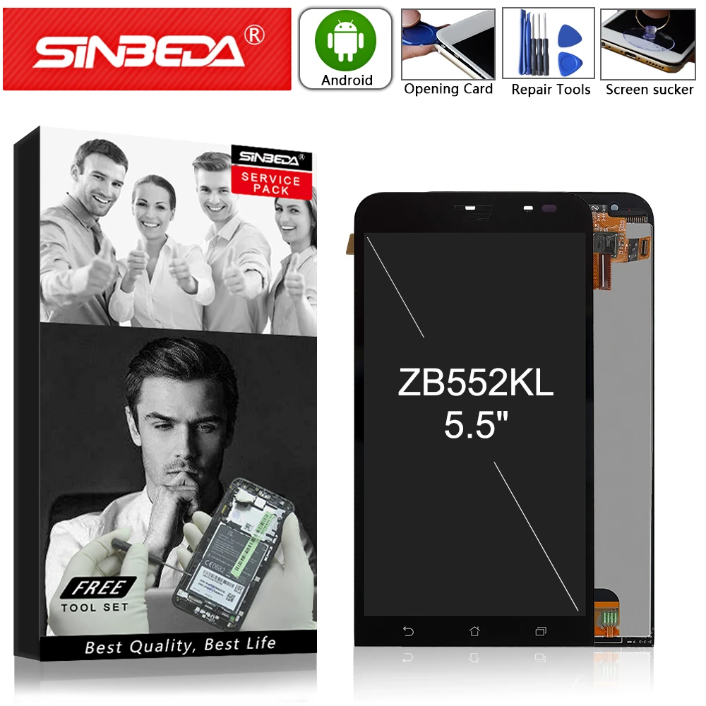 Оригинальный дисплей 5 дюйма для Asus Zenfone GO ZB552KL X007D сенсорный ЖК экран с рамкой