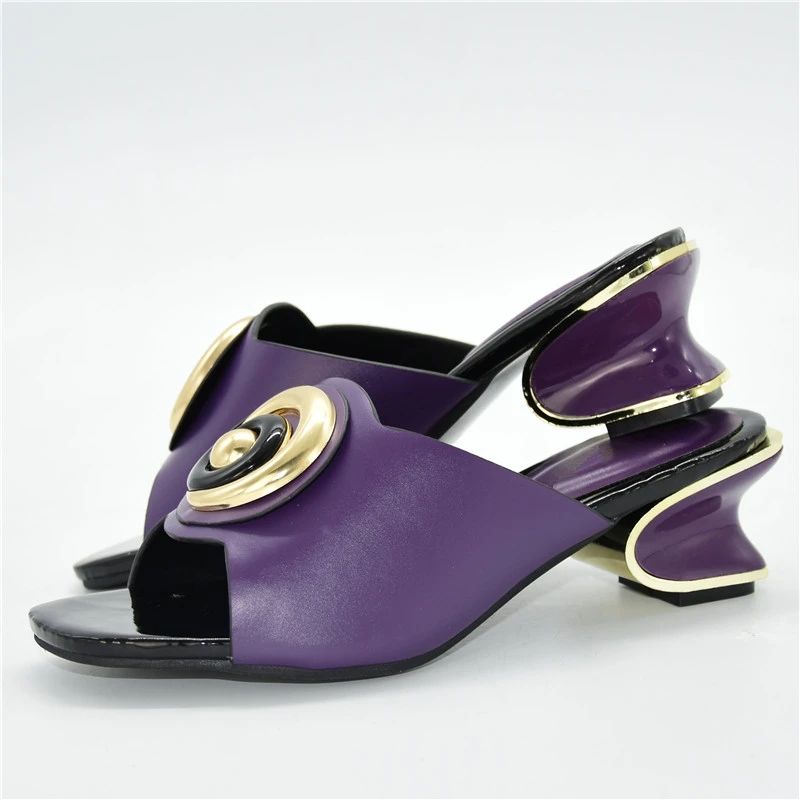 

Новое поступление, итальянские туфли для женщин, высокий каблук, сексуальная женская свадебная обувь в африканском стиле, украшенная металлом, элегантные женские туфли-лодочки