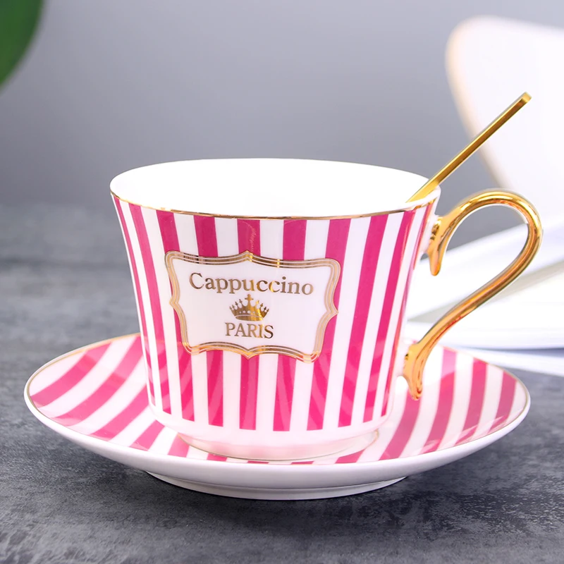 Розовая королевская Европейская Персонализированная кофейная чашка фарфоровая