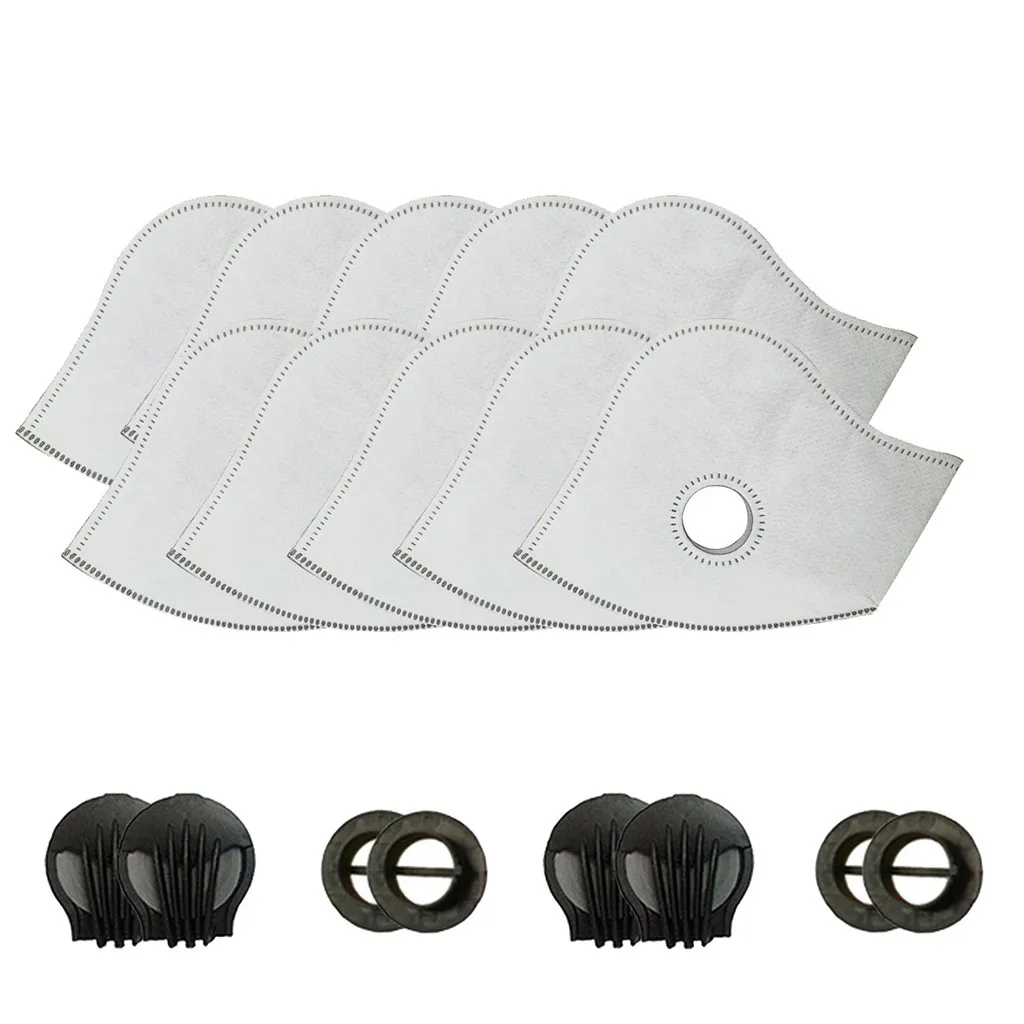 10pc 5 layers pm2 5 filter mask paper activated carbon filters valves