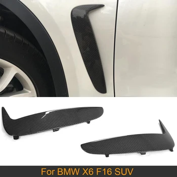 

Carbon Fiber Front Air Duct Intake Flow Vents Stickers for BMW X6 F16 SUV 4 Door 2015 2016 2017 Non X6M Front Air Vent Trims FRP