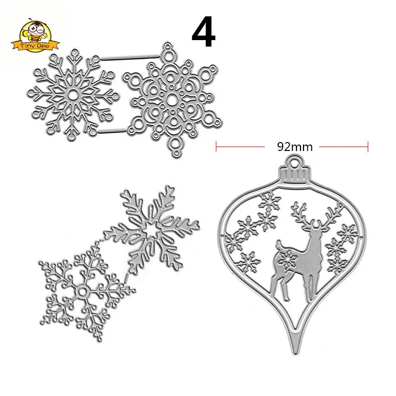 

christmas snowflake metal cutting dies cut die mold christmas tree Scrapbook paper craft knife mould blade punch stencils dies