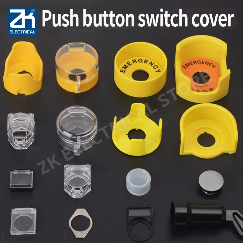 6" Cast Aluminum Emergency Stop Button With Protective Cover - Waterproof Metal Control Box