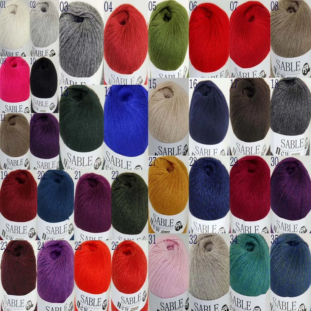Multicolor Optional Sale Super Soft Pure Sable Cashmere Wrap Shawls Hand Knitting Wool Crochet 3X50gr 243-Yarn C2 | Дом и сад