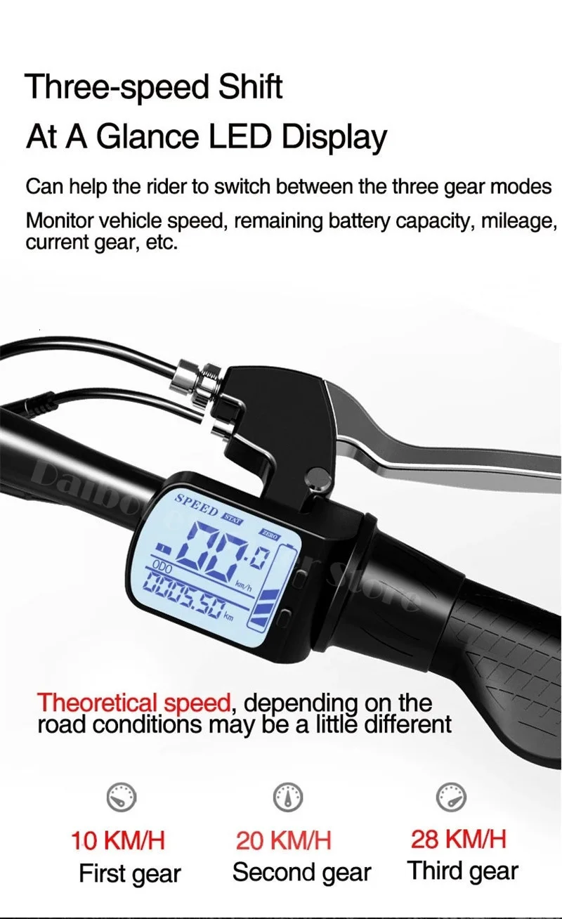 Daibot Electric Bicycle Scooter Two Wheel Electric Scooters 12 Inch 48V 350W Black Mini Portable Folding Electric Scooter Adults (9)