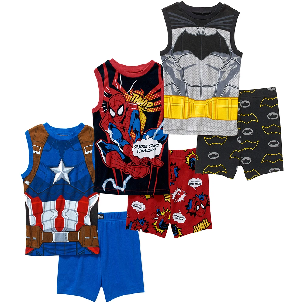 

Kids Pajamas Set Children Sleepwear Cartoon Batman Spiderman Superman Pyjamas Pijamas Baby Boy Girl Cotton Nightwear Clothes Set