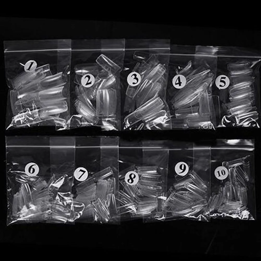 500Pcs Ultra-thin French Fake Nail Art Tips Full Cover Natural False Nails Faux Fingernails Decor Manicure Tools
