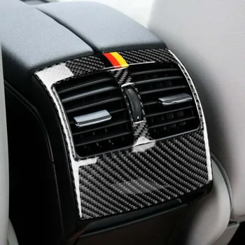 

Carbon Fiber Rear Air Outlet Vent Cover Sticker For Mercedes Benz C Class W204 Carbon Fiber With Germany Strips