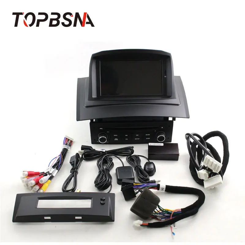 Excellent TOPBSNA 1 Din Android 9.0 Car DVD Player For Megane II 2002-2008 GPS Navi USB Mirror link Automotive AUX headunit WiFi Audio USB 4