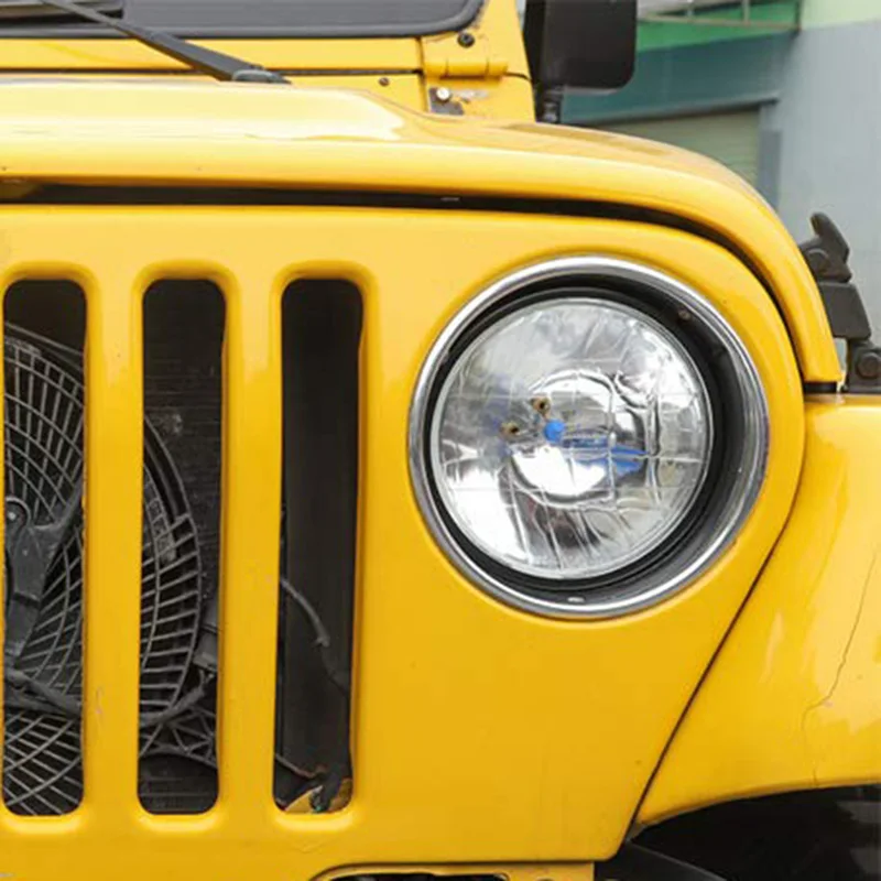 Круглая опора для фар, кольцевая фара, ободок, Монтажный кронштейн для Jeep Wrangler TJ 1997-2006, черный