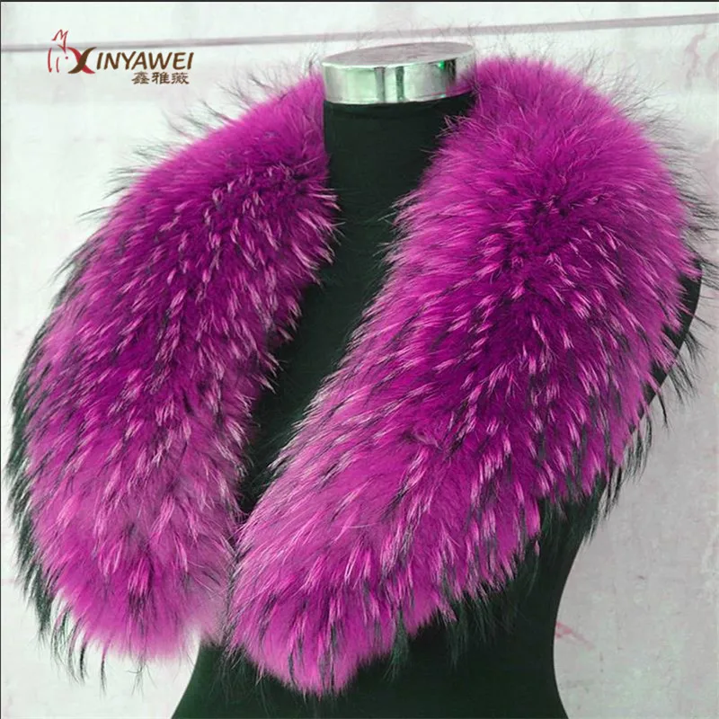 Rose red Fast Speed A Wide Variety Of Coats Fur Collars Men's And Women's Fur Collars Winter Out Warm Collars - Цвет: Rose red