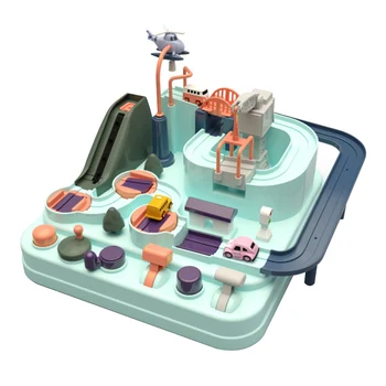 

Track Table Games ABS Car Adventure Toy Competition Vehicles Manipulative Rescue Squad Educational Macaron Color Simulation Gift