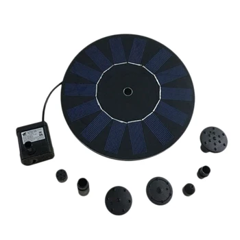 

2 Pcs Solar Floating Fountain 5-In-1 Nozzle Solar Bird Bath Fountain for Bath Pond, Pool, Fish Tank, Aquarium and Garden