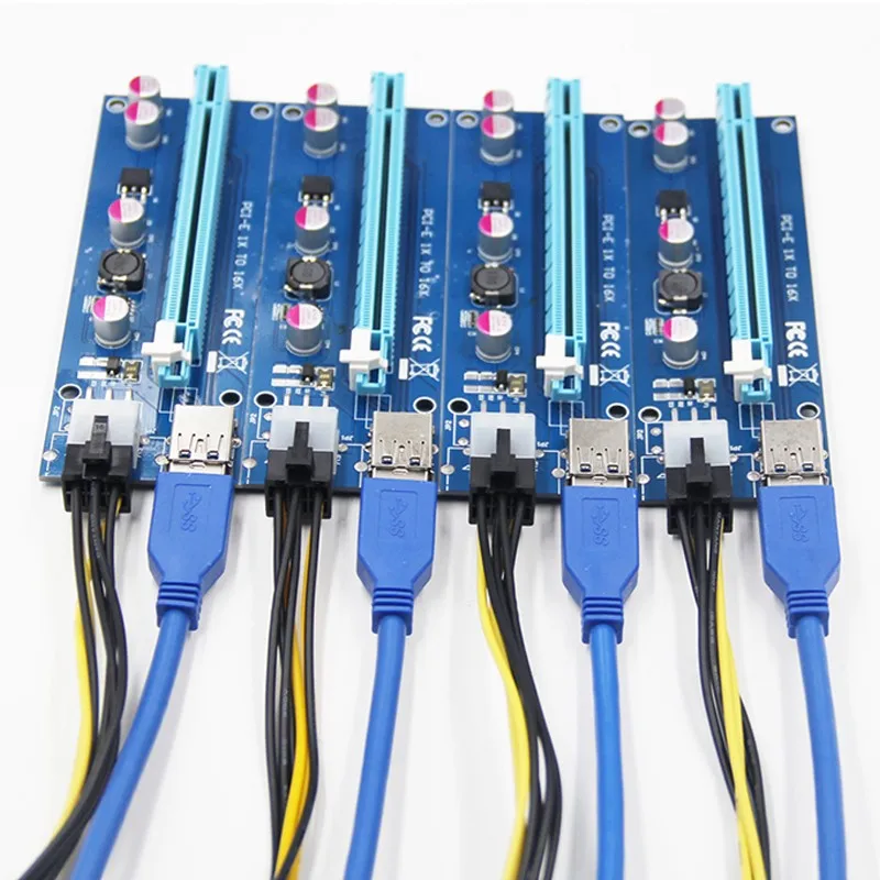 Новая плата PCIe 1-4 PCI Express 16X Слоты Riser Card PCI-E 1X к внешнему 4 слотам разветвителя |