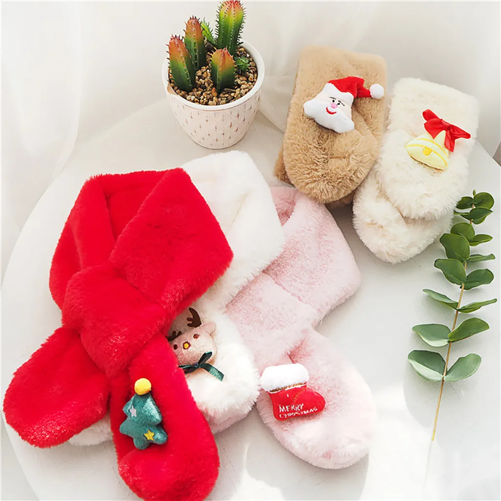 Christmas Series Knitted Winter Women Scarf Rabbit Warm Cashmere Scarves Shawls Brand New Winter Warm Scarf Lady Wrap