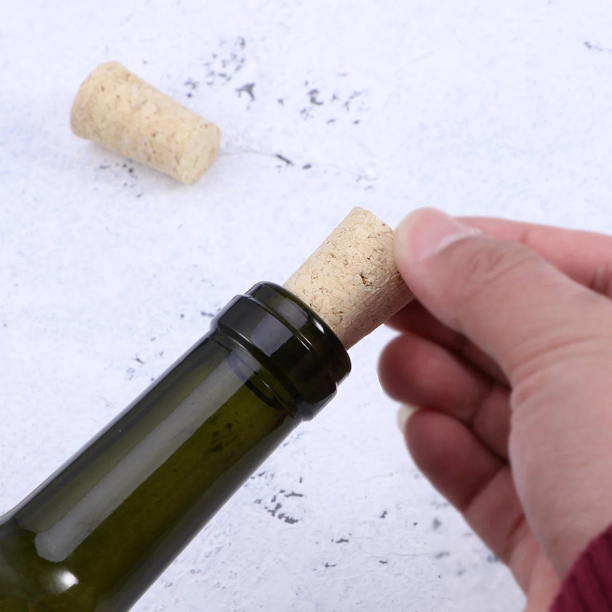 10Pcs Natural Wooden Wine Corks Premium Straight Cork Stopper for Bottled Wine