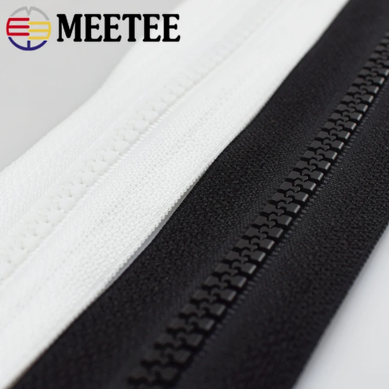 Meetee 2 шт. 60 300 см двойными собачками good Market смолы застежки молнии для шитья куртки