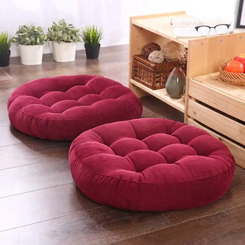 1 Adet Japonya Kalinlasmak Koltuk Minderi Hassock Ortopedik Sandalye Minderi Yuvarlak Futon Ofis Arka Yastik Tatami Yatak Puf Aliexpress
