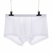 Men's Ice Silk Boxer Pants Breathable Panties Male Large Convex Pouch Ultra Thin Boxer Shorts Sexy Underwear For Men 2