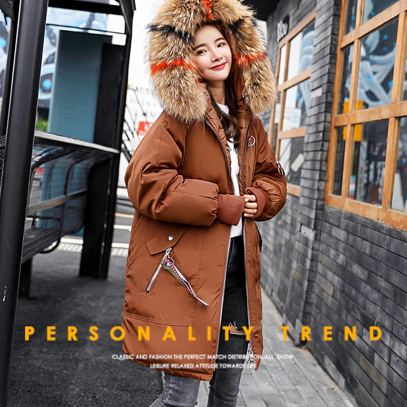 

2019 women Long Parkas Winter Thicken Warm -25 degrees hooded outwear windproof jacket Coats plus size M-3XL