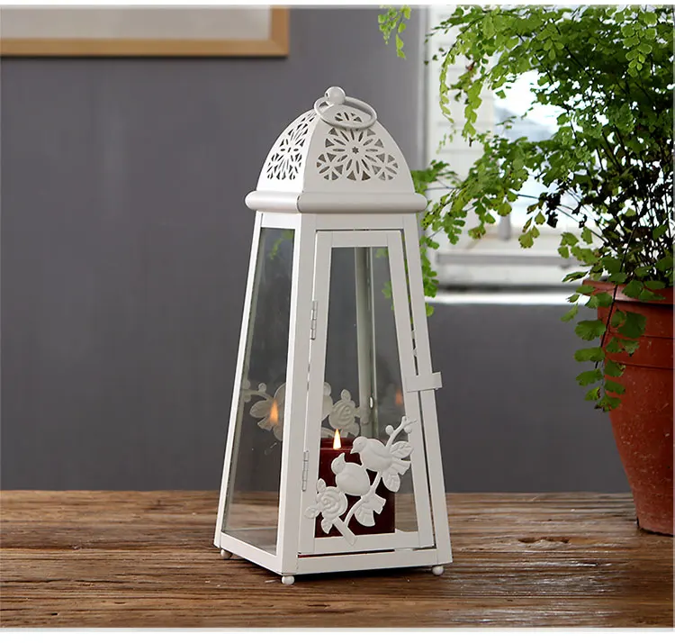Скандинавский Ретро кованый железный держатель свеч подсвечник в виде маяка Романтический Марокканский Фонарь внутренний дом декоративный подсвечник X6T