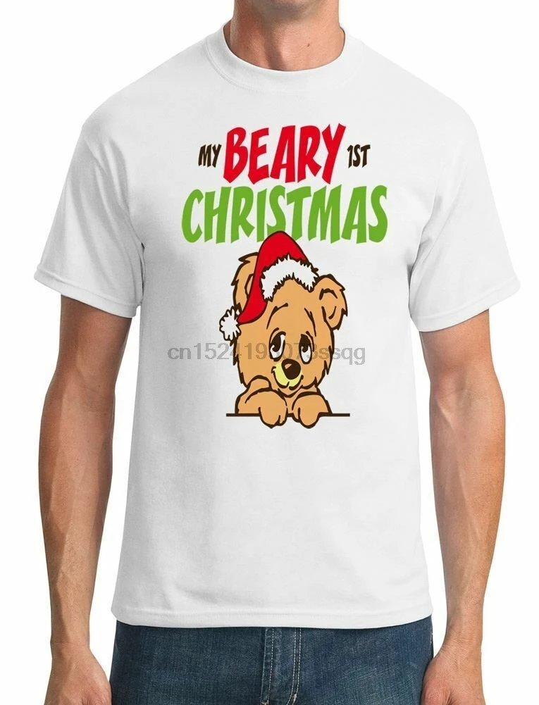 My Beary 1st Christmas-забавная Мужская футболка | одежда