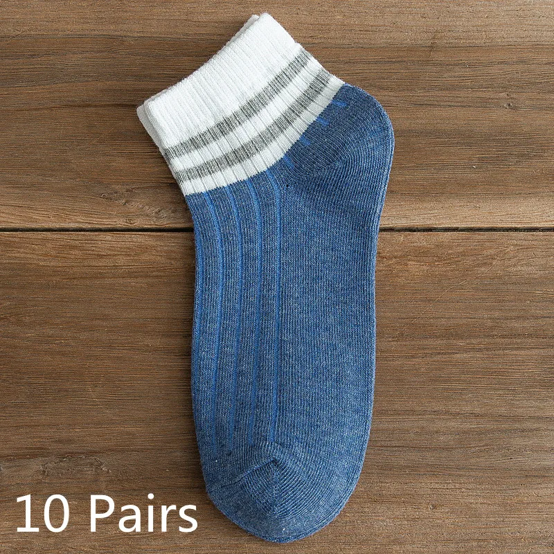 10 Pairs Low Tube Woman Stripe Cotton Socks For Spring Summer Autumn Women Low-Cut Shallow Mouth Socks Ins Tide Sports Socks wool socks women Women's Socks