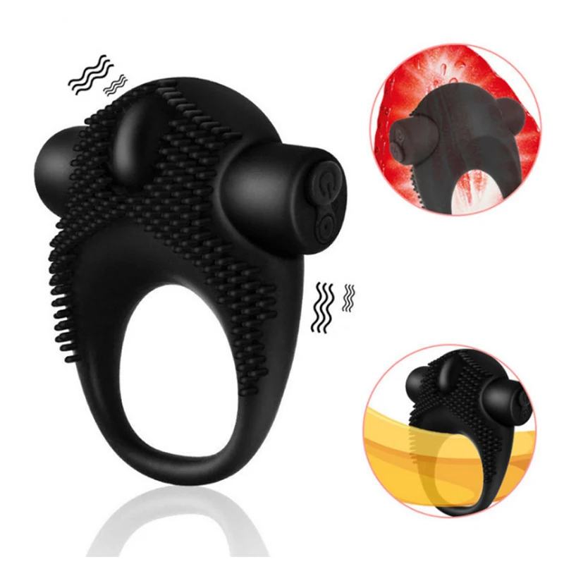 Cock Ring Vibrating For Men Delayed Ejaculation Penis Ring 10 Speeds Vibrator USB Charging Silicone G-spot Massager Sextoys Shop 2