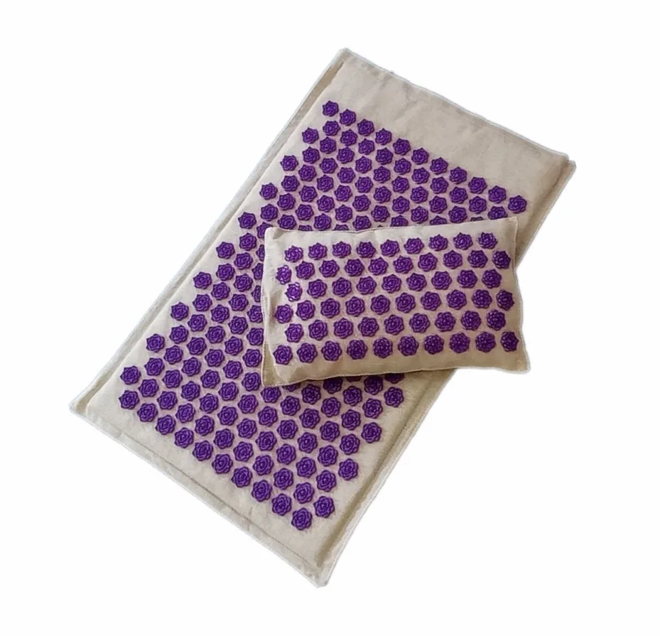 purple spike Массажный коврик для акупрессуры, Набор подушек, коврик для йоги, для снятия стресса, боли в спине, шеи, расслабления, подушка для акупунктуры - Цвет: purple spike