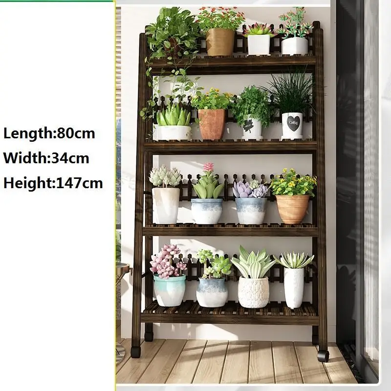 Number 11 Saksi Standi Estanteria Escalera Garden Shelves Varanda Terraza For Indoor Wood Dekoration Plant Rack Balcony Shelf Flower Stand - Цвет: Number 11