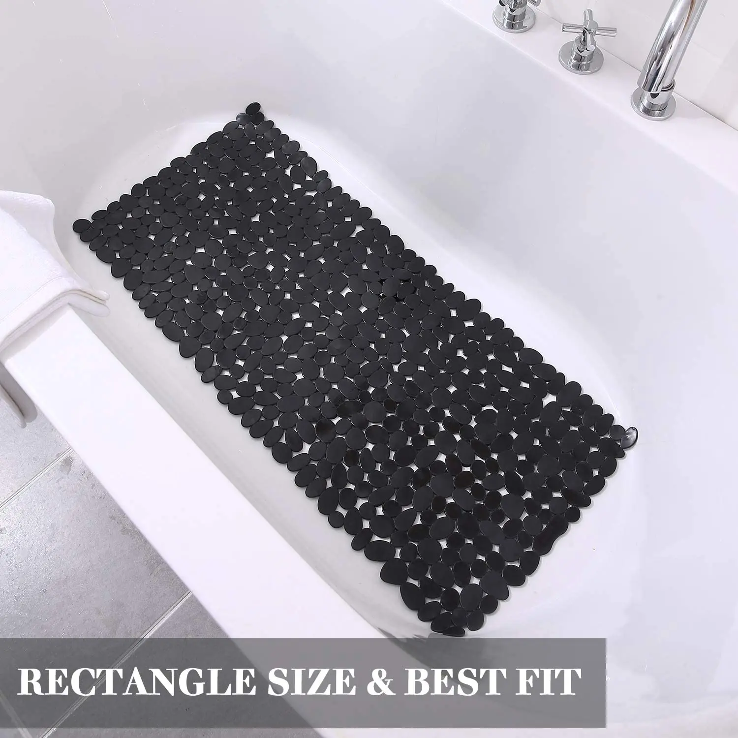 Slip-Resistant Waterproof Bath Mat with Suction Cups