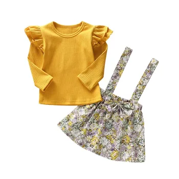 

Toddler baby girl clothing set baby girl clothes Spring Autumn Long Sleeve O-Neck Romper + Print Dress kiz bebek giyim