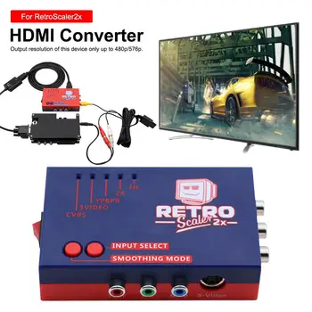 

New High Quality 480p HDMI Converter Zero Lag Video Audio Adapter Box For RetroScaler2x PS2 N64 NES Saturn MD1 Game Machine