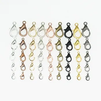 

mixed colour 100Pcs/lot and single color each size 20 pieces Lobster Clasp Hook for DIY Necklace Bracelet Jewelry Making
