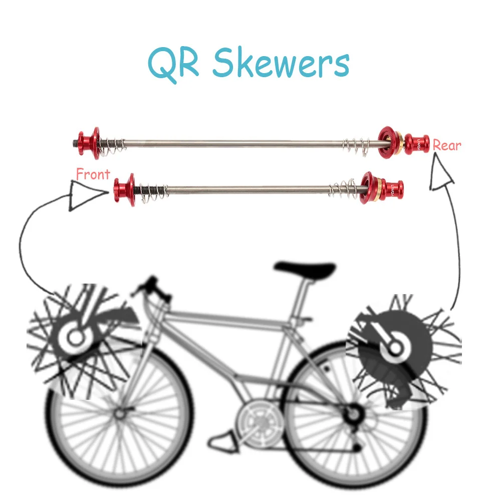 2 шт. Сверхлегкая титановая втулка БЫСТРОРАЗЪЕМНАЯ шампура QR Mtb велосипед рычаг шампуры Аксессуары для велосипеда 5 цветов