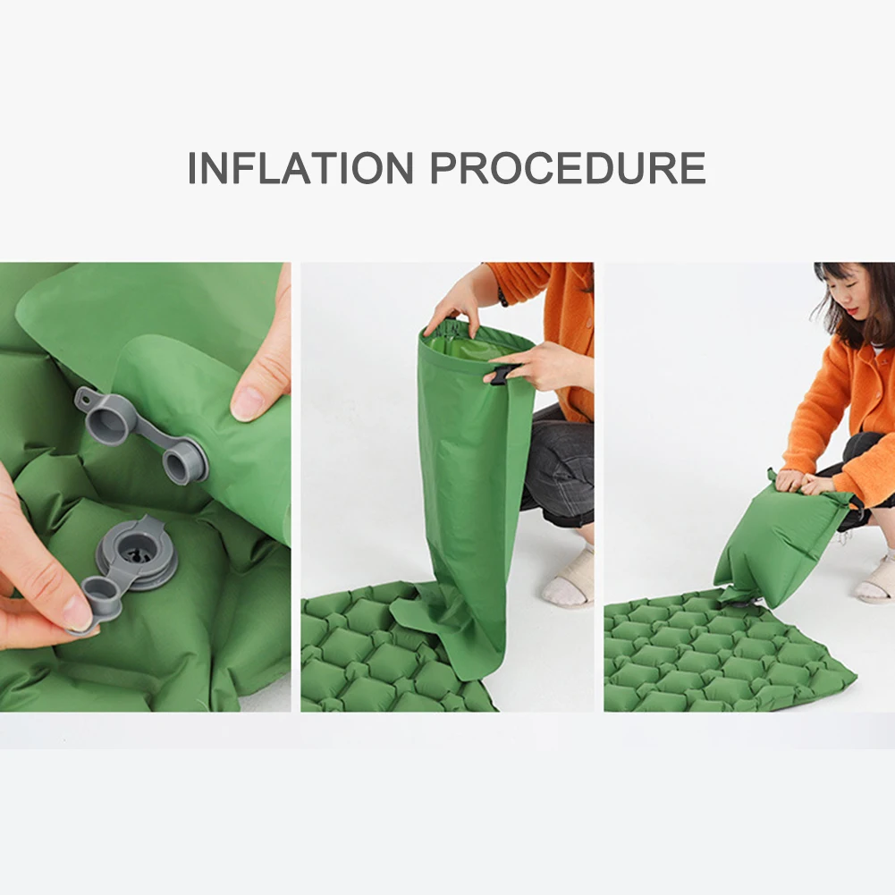 Matelas de camping gonflable, 9 cm d'épaisseur, ultra léger, avec