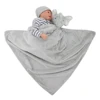 Baby Plush Blankets Stroller Comforter Winter Newborn Bed Sheet Grey Elephants Kid Boy Girl Swaddle Wrap Cobertor Infantil Quilt 4