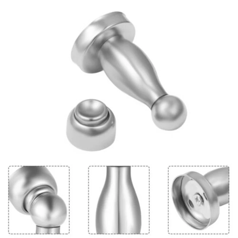 Magnetic Door Stop Stainless Steel Door Stopper Door Holder Doorstop Top Wall Suction Magnetic Anti-Collision Door Opener
